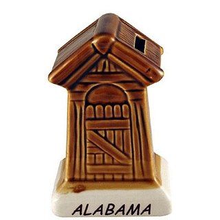 Alabama Piggy Bank 3"" H X 4"" W Outhouse Case Pack 60