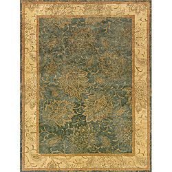 Evan Blue/ Beige Transitional Area Rug (3'6 x 5'6) Style Haven 3x5   4x6 Rugs