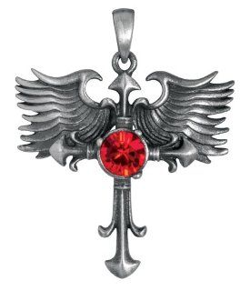 Winged Gothic Cross Pendant Necklace Jewelry: Y Necklace: Jewelry