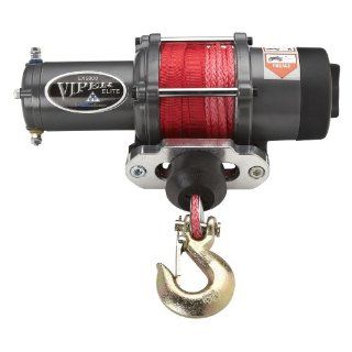 Viper Elite 5000lb UTV Winch & Custom Mount for Polaris Ranger RZR (please see fitment) with RED AmSteel Blue Synthetic Rope: Automotive