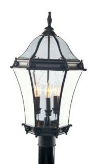 Livex Lighting 2624 07 Outdoor Post with Clear Beveled Glass Shades, Bronze    