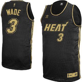 Dewayne Wade Miami Heat #3 Adidas NBA Swingman Black Gold Jersey XX Large : Sports Related Merchandise : Sports & Outdoors