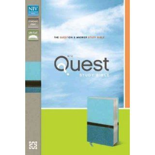 NIV Quest Study Bible: The Question & Answer Bible: NIV Turquoise / Caribbean Blue Italian Duo Tone: Zondervan Publishing House (COR): 9780310949657: Books