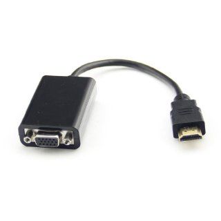 1080P Hdmi Male To Vga Video 3.5Mm Audio Converter Adapter Cable For Laptop Hd: Electronics