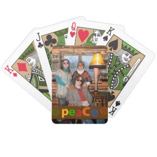 Funny Hippie Christmas Playing Cards
