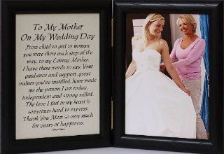 5x7 Hinged TO MY MOTHER ON MY WEDDING DAY Poem ~ Black Picture/Photo Frame ~ A Wonderful Gift Idea for the MOTHER OF THE BRIDE!   Bridesmaid Gifts