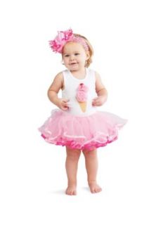 Mud Pie Baby girls Newborn Ice Cream Tutu Dress, Pink/White, 9 12 Months Clothing