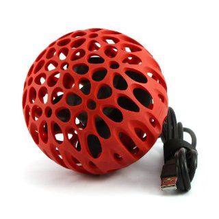 [Aftermarket Product] Red Fashion Hollow Honeycomb Office Desk Mute Quiet Portable USB Creative Cute Mini Fan: Cell Phones & Accessories