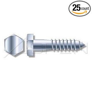 (25pcs) Metric DIN 571 M8X80 Hex Head Lag Bolt, Zinc steel   zinc plated with non ISO metric theread. Ships Free in USA: Lag Screws: Industrial & Scientific