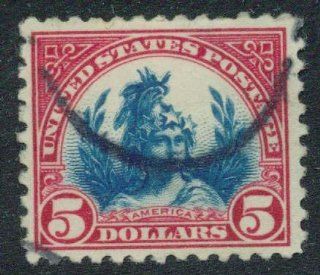 1923 $5.00 US stamp Scott 573 Very attractive stamp with small thin. Catalogue Value is $15.00  Collectible Postage Stamps  