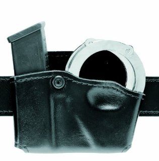 Safariland 573 Glock 20 21 Open Top Paddle Magazine Pouch with Handcuff Case (STX Basketweave Black, Left Hand) : Gun Magazine Pouches : Sports & Outdoors