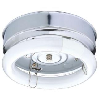 Lithonia Lighting 1 Light Bare Lamp Chrome Fluorescent Flush Mount Ceiling Light FM22 BLCH M4