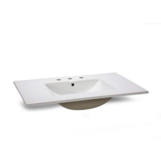 Xylem 31 in. Vitreous China Vanity Top in White (8 in. 3 Faucet Hole Drilling) CST310WT 3
