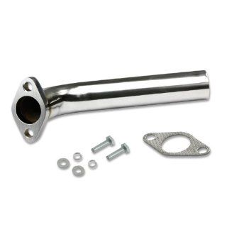 DUP 40, 40mm 1.575" Inlet 2 Bolt Flange Stainless Steel Turbo Exhaust Intake Manifold Wastegate Dump Pipe Downpipe with Gasket: Automotive