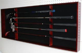 5 Golf Clubs Display Wall Mounted Rack, Solid Wood, GC06 : Sports Related Display Cases : Sports & Outdoors