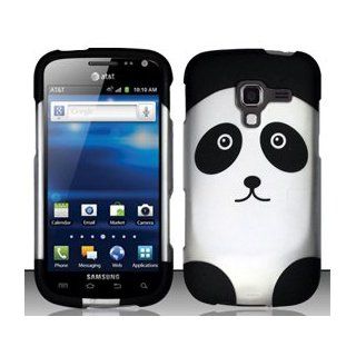 4 Items Combo For Samsung Exhilarate i577 (AT&T) Panda Bear Design Snap On Hard Case Protector Cover + Car Charger + Free Stylus Pen + Free 3.5mm Stereo Earphone Headsets: Cell Phones & Accessories