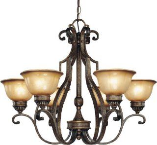 Minka Lavery 4336 561 6 Light 2 Tier Chandelier from the Brompton Collection, Brompton Bronze    