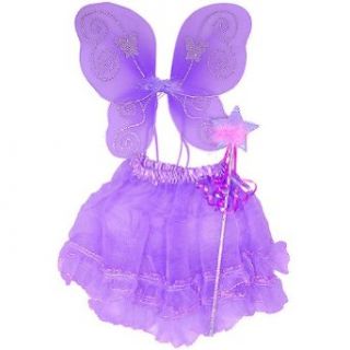 Fairy Princess Costume Tutu Set (3 pc) Select Color purple Clothing