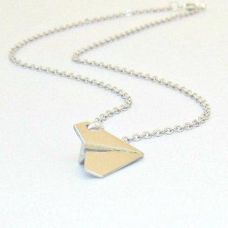Stainless Steel Harry Styles Paper Airplane (One Direction Fan) Necklace: Jewelry