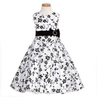 Little Miss Toddler Girl Size 2T White Black Flocked Christmas Dress : Infant And Toddler Dresses : Baby