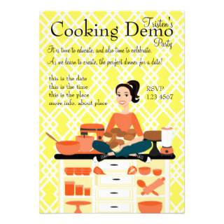 Cooking Teacher Custom Invitation