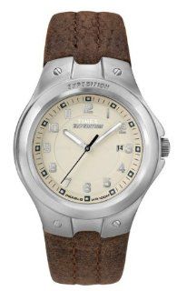 Timex Unisex Expedition Beige INDIGLO Night Light Dial Water Resistant Brown Leather Watch T49718: Watches