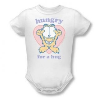 Garfield Hungry For A Hug   Infant Snapsuit   White: Clothing