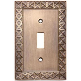 Stanley National Hardware Pinnacle 1 Gang Switch Wall Plate   Antique Bronze DISCONTINUED V8044 SGL SWTCH PLATE AB