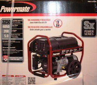 Powermate 3250 Watt Manual Start Portable Generator PM0123250 with Wheel Kit: Patio, Lawn & Garden