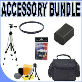 BigVALUEInc Accessory Saver FH70 Compatible Replacement Battery UV Filter Bundle for 30mm Sony Handycam HDD Hard Disk Drive Camcorders + More! : Digital Camera Accessory Kits : Camera & Photo