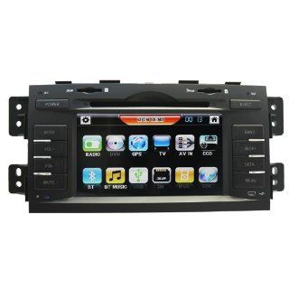 Koolertron For KIA Borrego & KIA Mohave Indash DVD Player with GPS Navigation System AV Receiver and 7" Digital HD touchscreen + Bluetooth (OEM Pannel Design, Free Map) : In Dash Vehicle Gps Units : Car Electronics