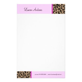 Leopard Print Stationery Paper