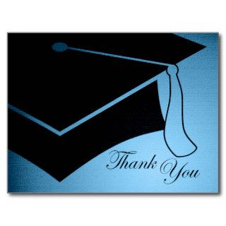 graduation cap  thank you post card