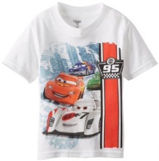 Cars Boys 2 7 Race Toddler Tee, White, 2T: Clothing