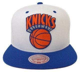 New York Knicks Mitchell & Ness XL Logo Snapback Cap Hat White Blue: Everything Else