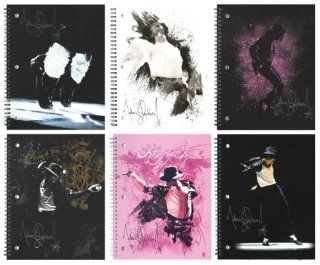 Continental Accessory Corp. Michael Jackson 1 Subject Notebook, Twin Wire, 80 Sheets, 8.5 x 10.5 inches, Assorted 6 Pack (593) : Composition Notebooks : Office Products