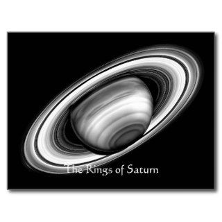 The Rings of Gas Giant Saturn   solar system image Post Card