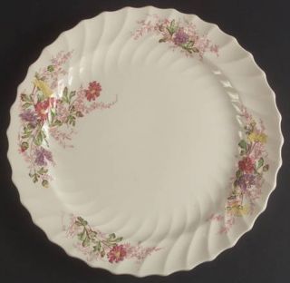 Spode Fairy Dell (Swirled) 13 Chop Plate (Round Platter), Fine China Dinnerware
