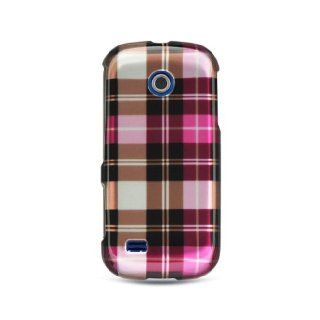 Hot Pink Plaid Hard Cover Case for Samsung Eternity II 2 SGH A597: Cell Phones & Accessories
