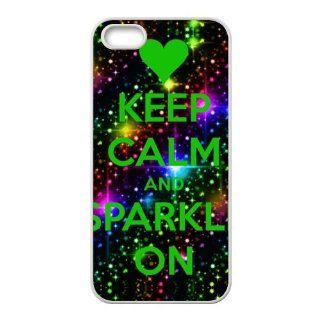 Keep Calm and Sparkle Accessories Apple Iphone 5/5S Best Designer TPU Case Cover Protector Bumper Cell Phones & Accessories