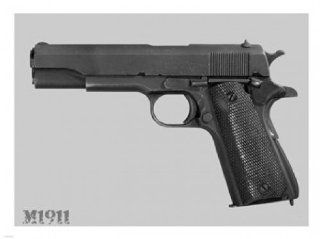 M1911 A1 Pistol 24.00 x 18.00 Poster Print  