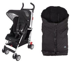 Maclaren BMW Stroller WITH Footmuff (Black) : Standard Baby Strollers : Baby
