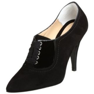 Te Casan by Gianluca Soldi Women's Georgina Oxford Ankle Boot,Black Suede,36.5 EU (US Women's 6.5 M): Shoes