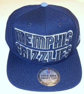 adidas Memphis Grizzlies 2013 NBA Draft Authentic Snapback Hat   Navy Blue : Sports Fan Baseball Caps : Sports & Outdoors