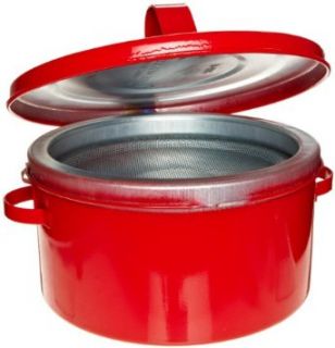 Eagle B 608 Bench Galvanized Steel Safety Can, 8 quart Capacity, Red: Hazardous Storage Cans: Industrial & Scientific