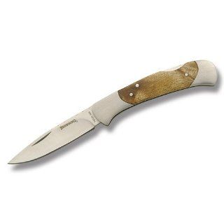 Browning Knives 588 Small Lockback Pocket Knife with Burl Wood Handles: Sports & Outdoors