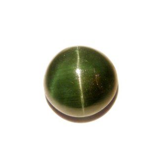 2.05 Ct. RARE!! Natural Round Cabochon Green Cat's Eye Apatite Loose Gemstone: Jewelry