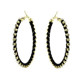 Black Golden Hoops Indian Earrings Costume Jewelry for Women ShalinCraft Jewelry