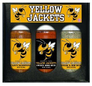 8 Pack GEORGIA TECH Yellow Jackets Boxed Set of 3 (Cajun Seas,Stk/Rib Rub, BBQ Rub): Everything Else