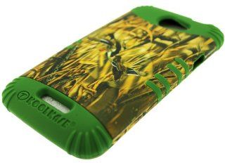 Hybrid Dark Green Rubber Silicone Skin Camouflage Mossy Oak Shadow Grass/Wild Ducks Cover Hard Case Snap on For AT&T HTC One X S720e: Cell Phones & Accessories